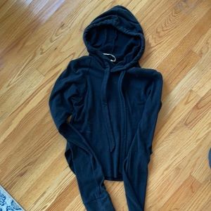 Are You Am I black hoodie sweatshirt